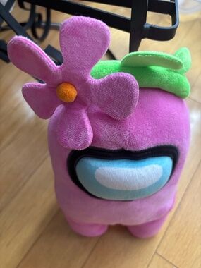 Among Us Official 12" Pink Crewmate Plush with Flower Hat - Toikido YuMe